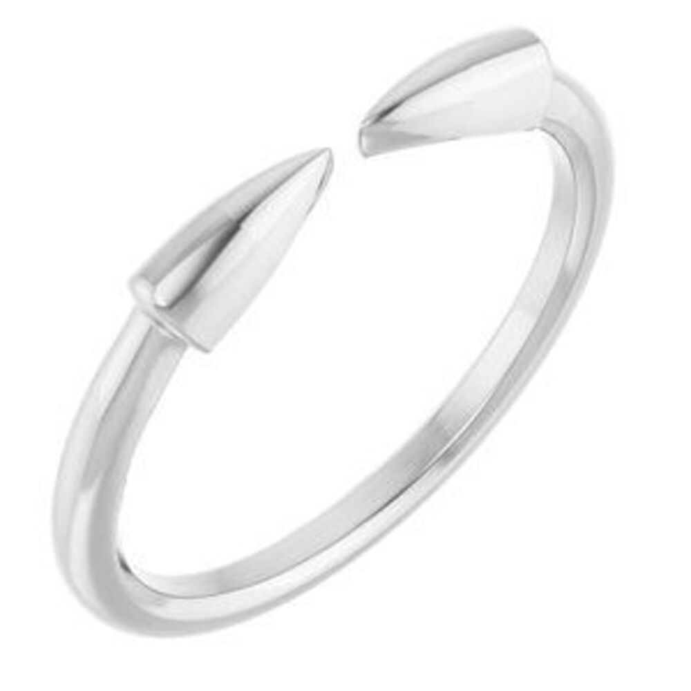 Sterling Silver Stackable Spike Ring - image 1